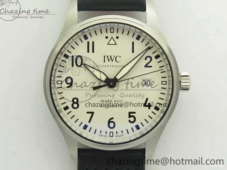MIROTIME 0801 Efficient Mark XVIII Le Petit Prince IW327001 SS MKS 1:1 Best Edition White Dial On Leather Strap MIYOTA9015 V 7220
